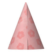 Roze bloemen feesthoedjes (Achterkant)
