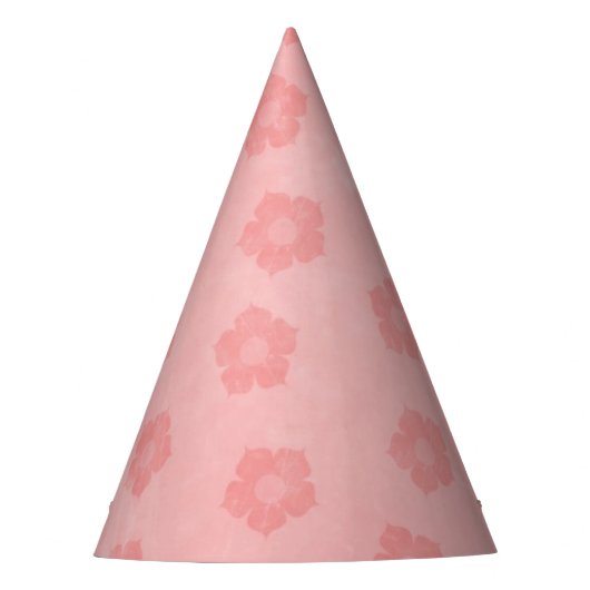 Roze bloemen feesthoedjes (Voorkant)