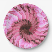 Roze Bloemen Fibonacci Twirl Papier Bord (Voorkant)
