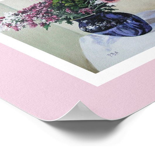 roze bloemen fijn door Pola.B.Alex Poste Poster (Hoek)