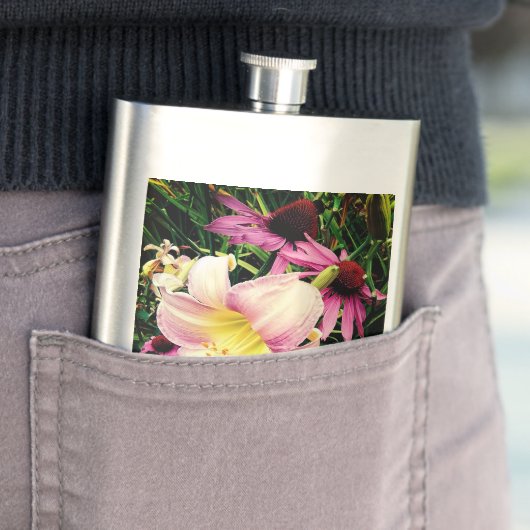 Roze bloemen flacon (Voorbeeld)