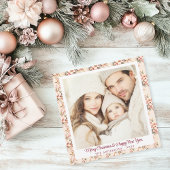 Roze Bloemen   Flat Feestdagenkaart