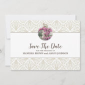 ROZE Bloemen - Flat Save The Date Kaart (Voorkant)