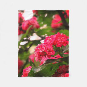 Roze Bloemen Fleece Deken, Klein Deken