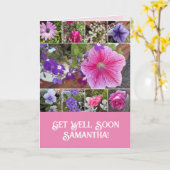 Roze bloemen Floral Roos Petunia Daisy komt goed Kaart (Gele Bloem)