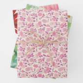 Roze Bloemen Floral  Style Wrapping Paper (In situ)