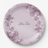 Roze Bloemen Foliage Papier Bord (Voorkant)