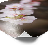 Roze bloemen foto afdruk (Hoek)
