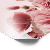  roze bloemen foto afdruk (Hoek)