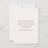 Roze Bloemen Foto Begrafenis Sympathie Dank u Kaart (Achterkant)