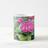 Roze Bloemen Foto Classic Wit Mok (Center)