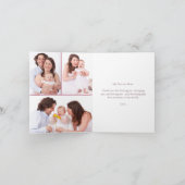 Roze bloemen foto collage Moederdag kaart (Binnen)