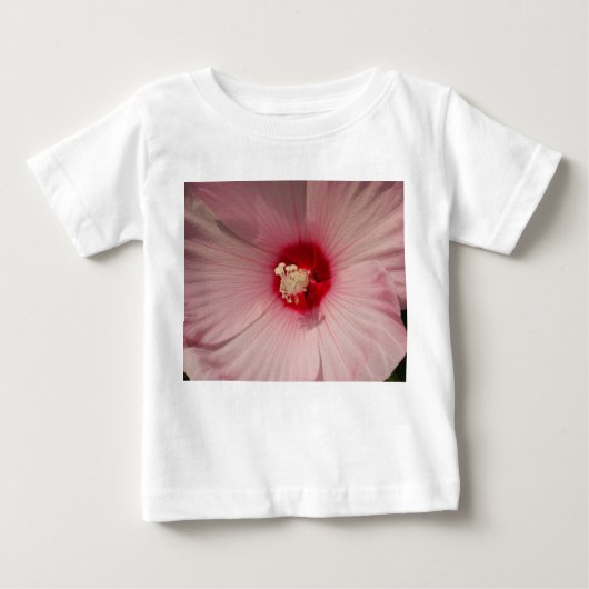 Roze Bloemen Foto Hibiscus Peuter Ruffle T-shirt (Voorkant)