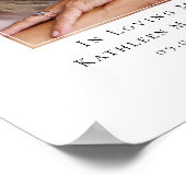 Roze Bloemen Foto In Lieve Herinnering Welkom Bord Poster (Hoek)