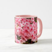 Roze Bloemen Foto Mok (Voorkant rechts)