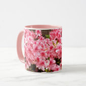 Roze Bloemen Foto Mok (Voorkant links)
