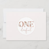 Roze Bloemen Foto Onederful 1st Verjaardag Kaart (Achterkant)