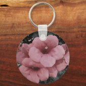 Roze Bloemen foto sleutelhanger (Voorkant)