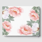 Roze Bloemen Foto Sympathie Uitvaart Waterverf Gastenboek (Achterkant)