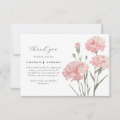 Roze bloemen Foto Sympathy Funeral Memorial Bedankkaart (Voorkant)