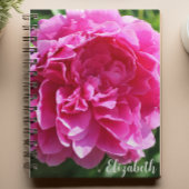 Roze Bloemen Fotografie Elegante pioen Custom Notitieboek