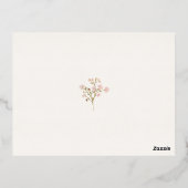 Roze bloemen Garden RSVP Echte Roos Gold Folie Uitnodiging Briefkaart (Achterkant)