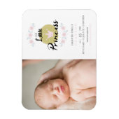 Roze Bloemen Garland Prinses Kroon Pasgeboren Meis Magneet (Verticaal)