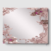 Roze  Bloemen Gastboek Gastenboek (Achterkant)