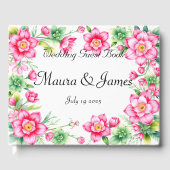 Roze Bloemen Gastboek Gastenboek (Voorkant)