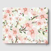 Roze bloemen gastenboek (Achterkant)