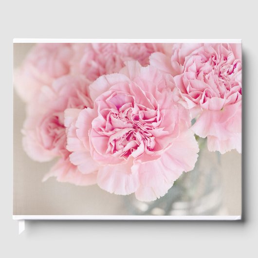 Roze bloemen gastenboek (Voorkant)