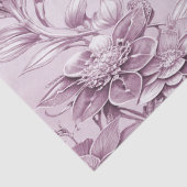 Roze bloemen gebladerte weefsel papier (Detail)