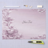 Roze bloemen gebladerte weefsel papier (Craft)
