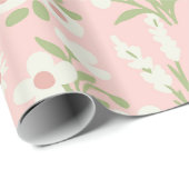 Roze Bloemen Gekke Gans Cadeaupapier (Rol Hoek)