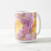 Roze bloemen Gele Rozen Grote Meren Mok (Voorkant rechts)