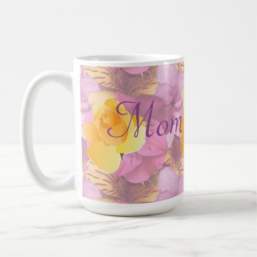 Roze bloemen Gele Rozen Grote Meren Mok (Links)