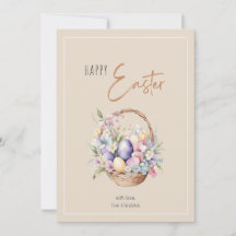 Roze Bloemen Gelukkig Pasen Mand Groeten