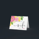 Roze Bloemen Gelukkige Eerste Verjaardag Als Mijn  Kaart<br><div class="desc">Deze leuke gelukkige verjaardag als mijn vrouw Kaart,  is een leuke manier om de verjaardag van je nieuwe vrouw te vieren!</div>