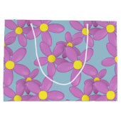 Roze Bloemen Gelukkige Verjaardag Grote Geschenkta Groot Cadeauzakje (Achterkant)