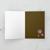Roze bloemen - Gepersonaliseerd Bedankkaart (Binnen)
