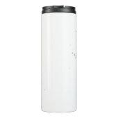 Roze Bloemen Gepersonaliseerd Thermische Tumbler Thermosbeker (Achterkant)