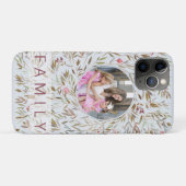 Roze Bloemen Gepersonaliseerde Fotofamilie Case-Mate iPhone Case (Achterkant (horizontaal))