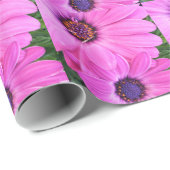 Roze bloemen Gerbera Daisy Floral Cadeaupapier (Rol Hoek)