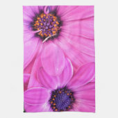 Roze bloemen Gerbera Daisy Floral Theedoek (Verticaal)