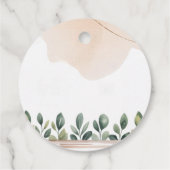 Roze Bloemen Giraffe Safari Baby shower Bedankjes Labels (Achterkant)