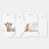 Roze Bloemen Giraffe Safari Baby shower Favoriet B Bedankdoosjes (Ongevouwen)