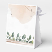 Roze Bloemen Giraffe Safari Baby shower Favoriet B Bedankdoosjes (Achterkant)