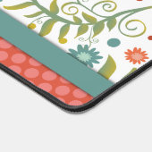 Roze Bloemen Girly Boho Modern Elegant Bureaumat (Hoek)