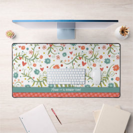 Roze Bloemen Girly Boho Modern Elegant Bureaumat
