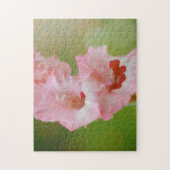  Roze Bloemen Gladiolus Garden Art Legpuzzel (Verticaal)